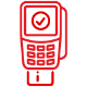 Credit card machine icon.